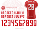 Denmark Euro 2024 Font Jersey Football Mockup