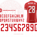 Denmark Euro 2024 Font Jersey Football Mockup