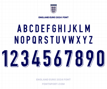 England Euro 2024 Font Jersey Football