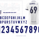 England Euro 2024 Font Jersey Football Mockup