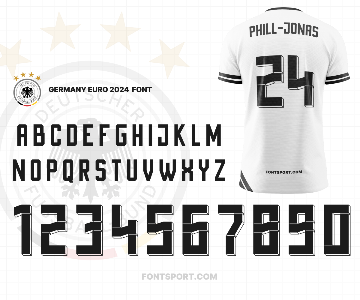 Germany Euro 2024 Font Jersey Football Mockup