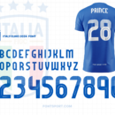 Italy Euro 2024 Font Jersey Football Mockup