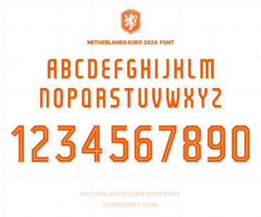 Netherlands Euro 2024 Font Jersey Football