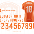 Netherlands Euro 2024 Font Jersey Football Mockup