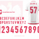 Poland Euro 2024 Font Jersey Football Mockup