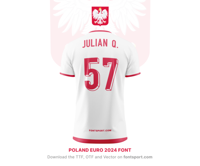 Poland Euro 2024 Font Jersey Mockup