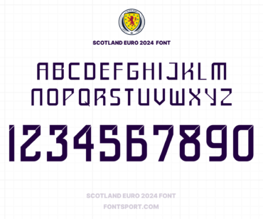 Scotland Euro 2024 Font Jersey Football