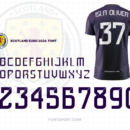 Scotland Euro 2024 Font Jersey Football Mockup