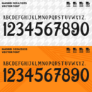 Real Madrid 2024/2025 Vector Football Font - Real Madrid-Inspired Typeface for Football Jerseys and Design Projects. Available in TTF, OTF, SVG, and EPS formats. Ideal for creating official team kits, sports merchandise, and digital media. Bold, modern font showcasing the iconic Real Madrid style, perfect for football enthusiasts and designers.
