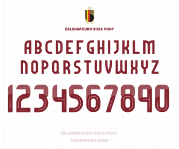 Belgium Euro 2024 Font for Football Jersey - fontsport.com