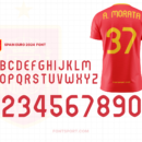 Font Euro 2024 Spain for Football, Jersey and Sport - fontsport.com