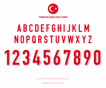 Turkiye Euro 2024 Font for Football Jersey and Sport Jersey - fontsport.com