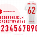 Turkiye Euro 2024 Font for Football Jersey and Sport Jersey - fontsport.com