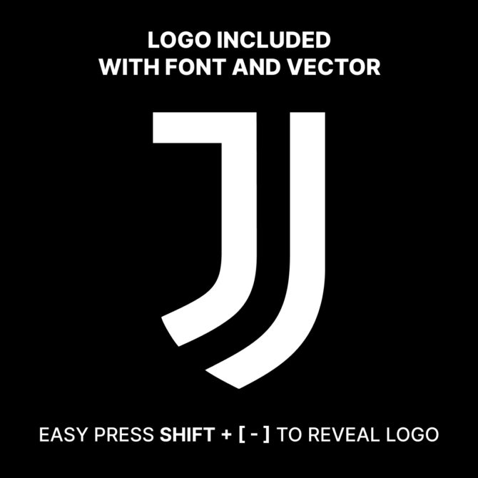 Font Juventus 2024/2025 Serie A for Football, Jersey and any Sport Design Needs