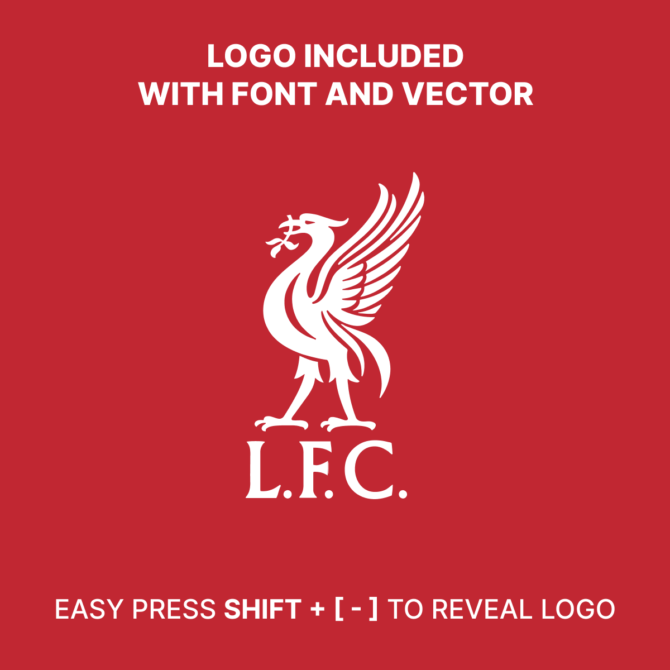 Font Liverpool 2024/2025 EPL for Football, Jersey, and Sport