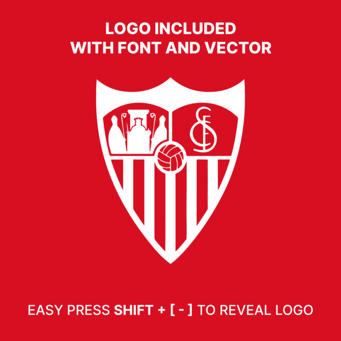 Font Sevilla 2024/2025 LA Liga for Football, Jersey and any Sport Design Needs