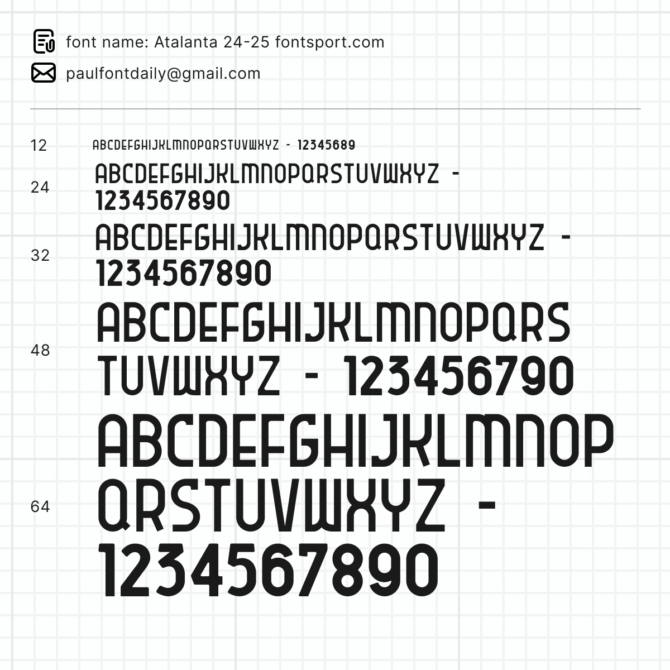 ATALANTA 2024/2025 FONT