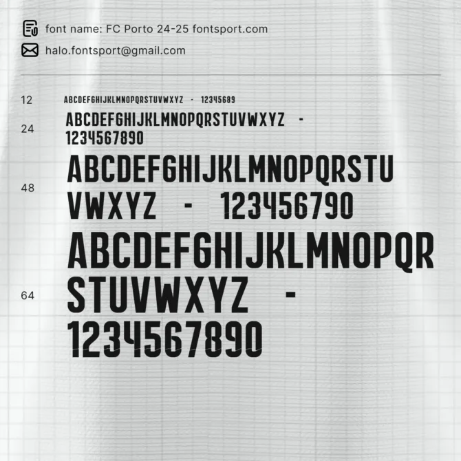 FC Porto 2024/2025 Font Kit display
