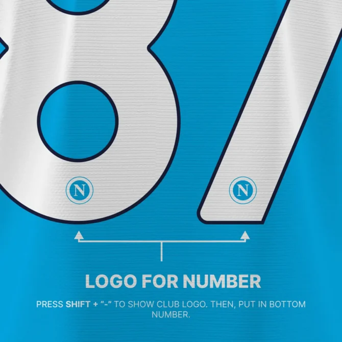 Napoli 2024/2025 Font Kit - How to use logo glyphs while writing