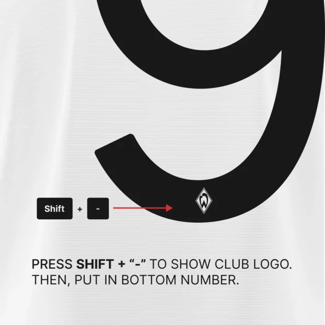 Werder Bremen 2025/2026 Font - How to use logo glyphs while writing