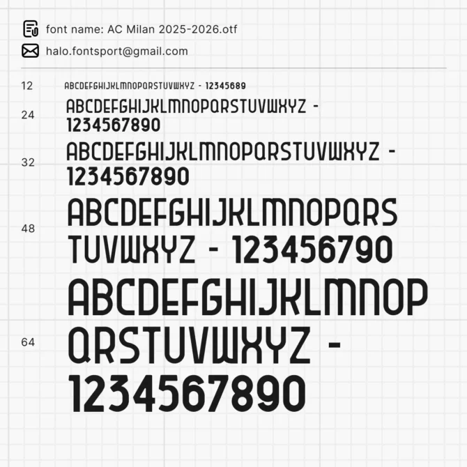 AC Milan 2025/2026 Font