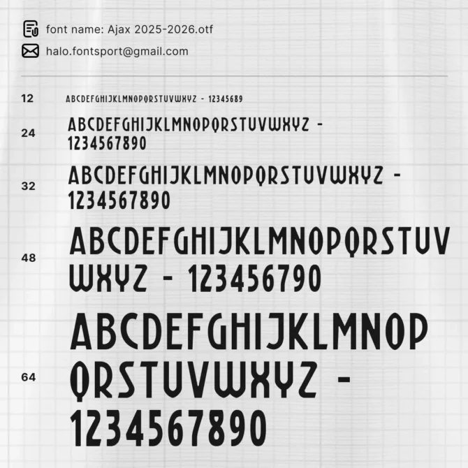 Ajax 2025/2026 Font