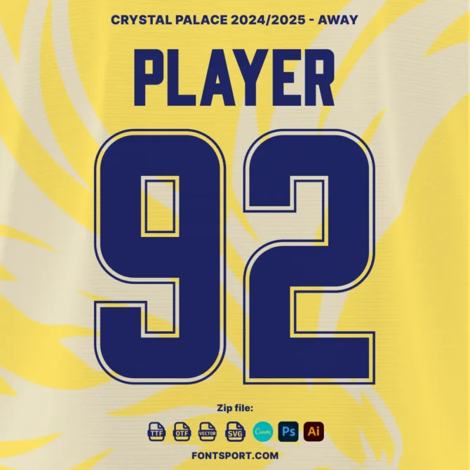 Crystal Palace 2024/2025 Font