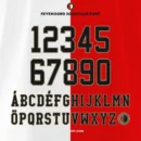 Feyenoord Font Kit 2025/2026 – overview of full character set A–Z and 0–9