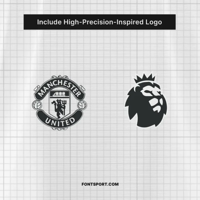 Manchester United and Premier League logo vectors included – High-precision SVG format for full customization using the 2025/2026 EPL font kit