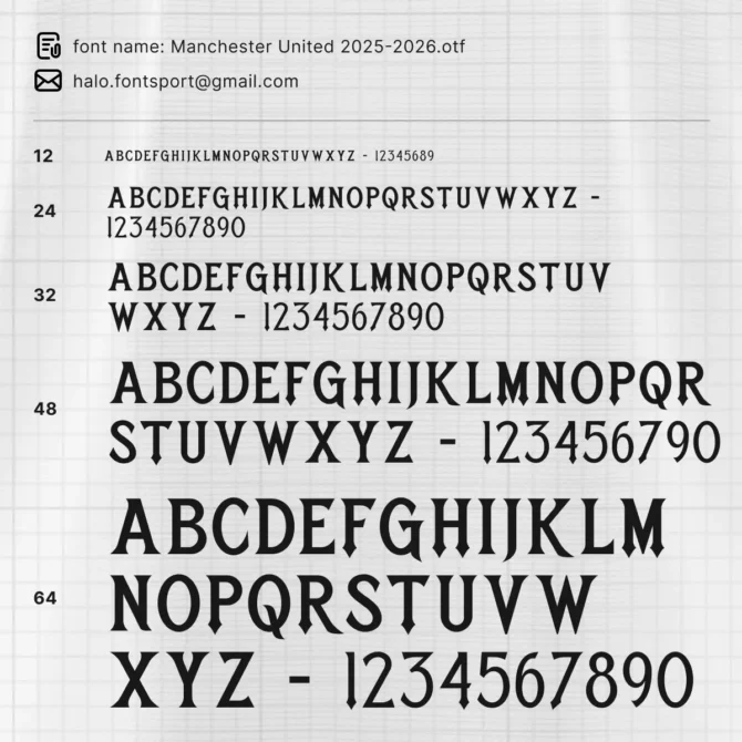Manchester United 2025/2026 Font