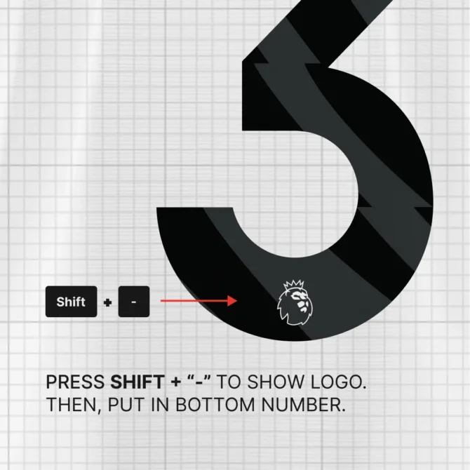 How to display Premier League logo glyph in Newcastle United 2025/2026 EPL font – use Shift plus dash key for automatic logo placement.