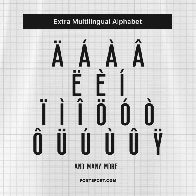 Multilingual character set included in Palmeiras Club World Cup 2025/2026 Font Kit – accented letters preview.