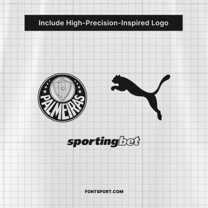 Vector logo set included in Palmeiras Club World Cup 2025/2026 Font – featuring Palmeiras crest, Puma and sponsor.