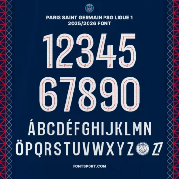 Paris Saint-Germain (PSG) 2025/2026 Font