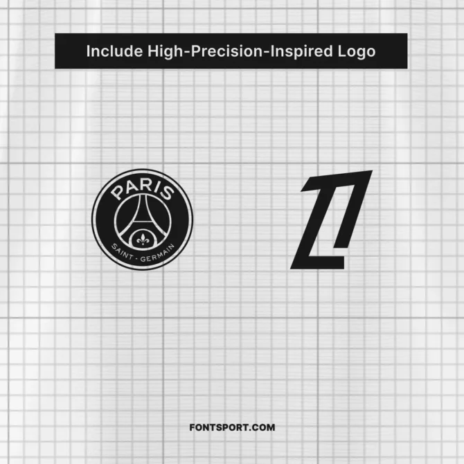 Included PSG and Ligue 1 high-precision logos in the font kit as vector files – great for scalable designs and accurate football-themed branding