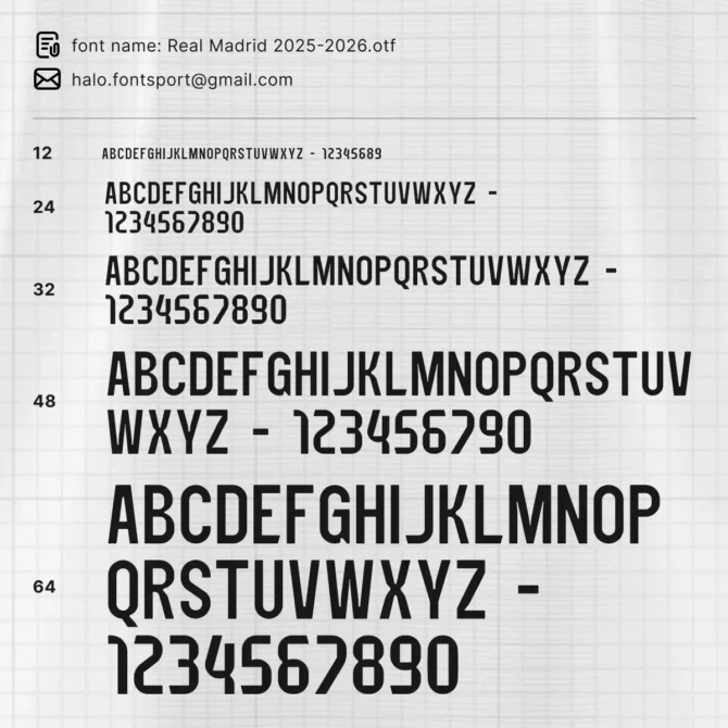 Real Madrid 2025/2026 Font