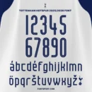 Tottenham Hotspur 2025/2026 Font Kit Official Club – Alphabet and number showcase for Premier League jersey and merchandise use.