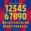 Barcelona 2025/2026 Full Font Kit Preview – Official Typeface with Numbers 0–9 and Multilingual Uppercase A–Z for Fans and Designers.
