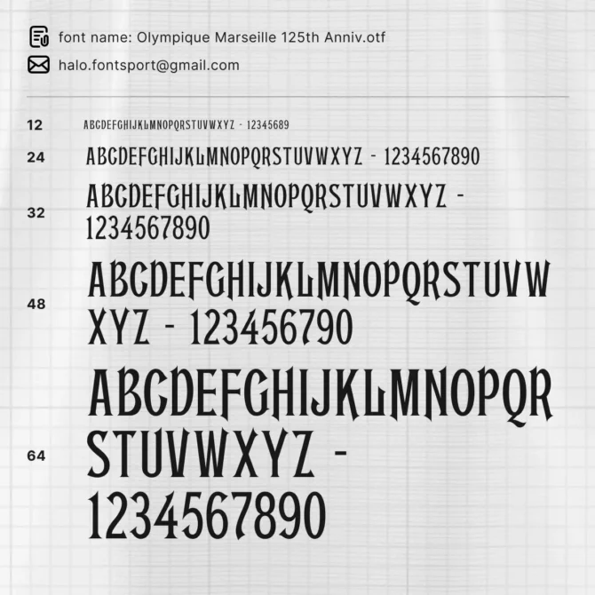 Olympique de Marseille 125th Anniversary Font Kit