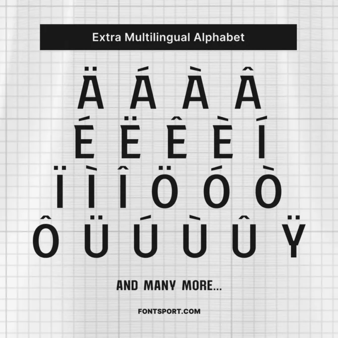Atletico Madrid UCL and Club World Cup 2025/2026 Font Multilingual Alphabet – Font Football with European Language Support Including Diacritics.