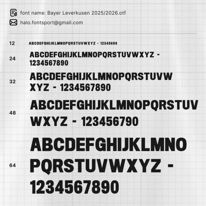 Bayer Leverkusen 2025/2026 Font