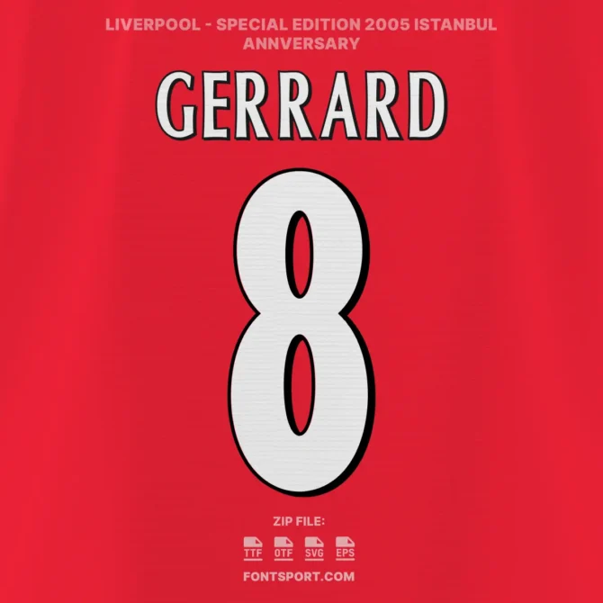 Liverpool – Special Edition 2005 Istanbul Anniversary Font Kit