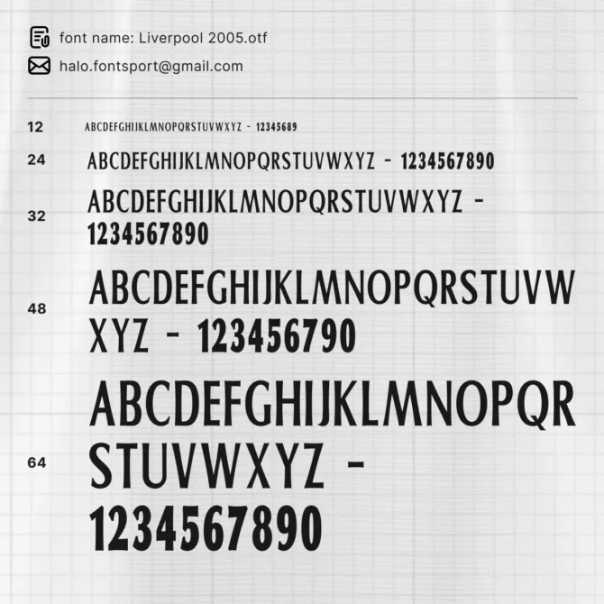 Liverpool – Special Edition 2005 Istanbul Anniversary Font Kit