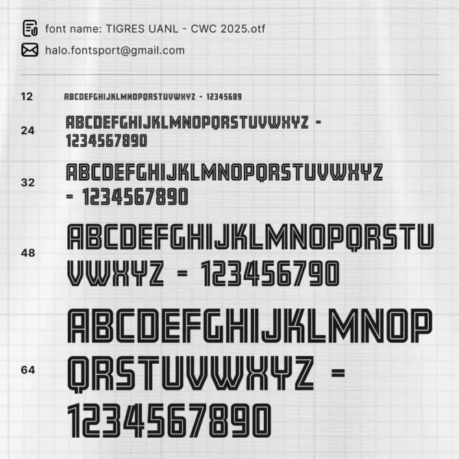 Tigres UANL – 2025/2026 & Club World Cup 2025 Font Kit