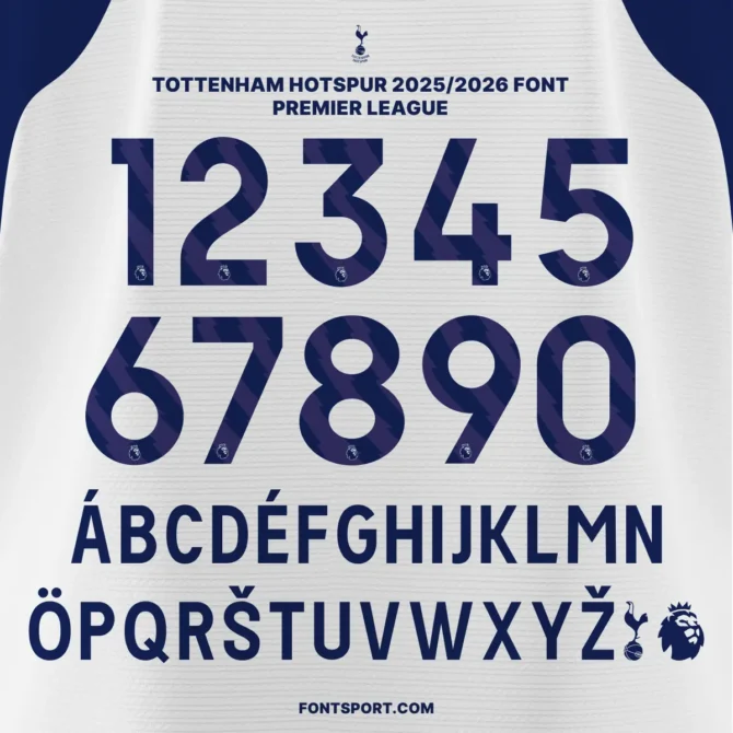 Tottenham Hotspur 2025/2026 Font - Premier League Edition