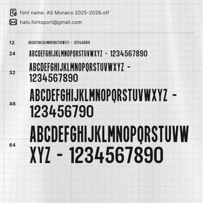 AS Monaco 2025/2026 Font Kit