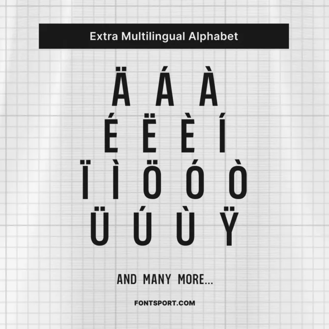 Olympique Lyonnais 2025/2026 Ligue 1 Font – Extra multilingual alphabet set including accented characters for international jersey customization.