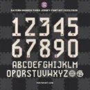 Bayern Munich Third Jersey Font Kit 2025/2026 – Official Bundesliga & UEFA Champions League typeface featuring numbers and uppercase letters with special third jersey logo. Includes OTF, TTF, SVG, and vector formats – perfect for jersey mockups, sports graphics, and fan merchandise.