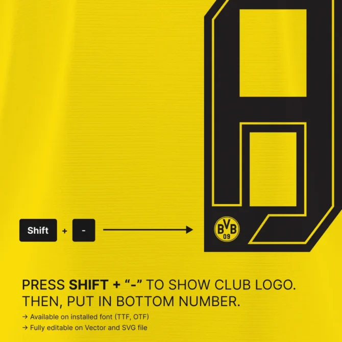 Borussia Dortmund 2025/2026 Font
