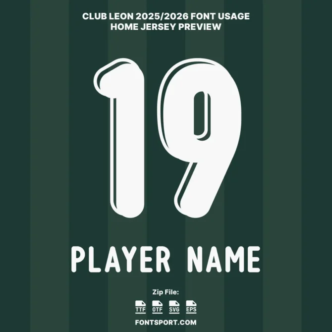 Club León 2025/2026 Font Kit